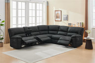 Jersey Leather Sofa, 6 Seater Corner Recliner