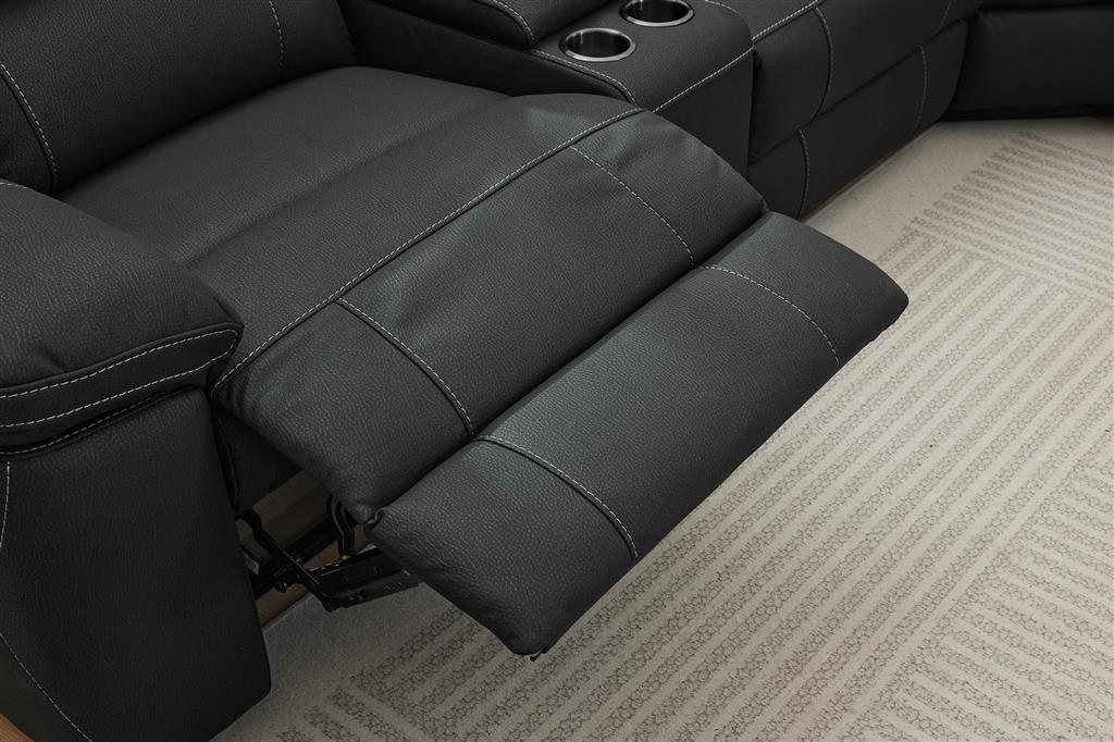 Jersey Leather Sofa, 6 Seater Corner Recliner