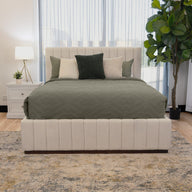 Lincoln Fabric Bed with Gas Lift Storage
