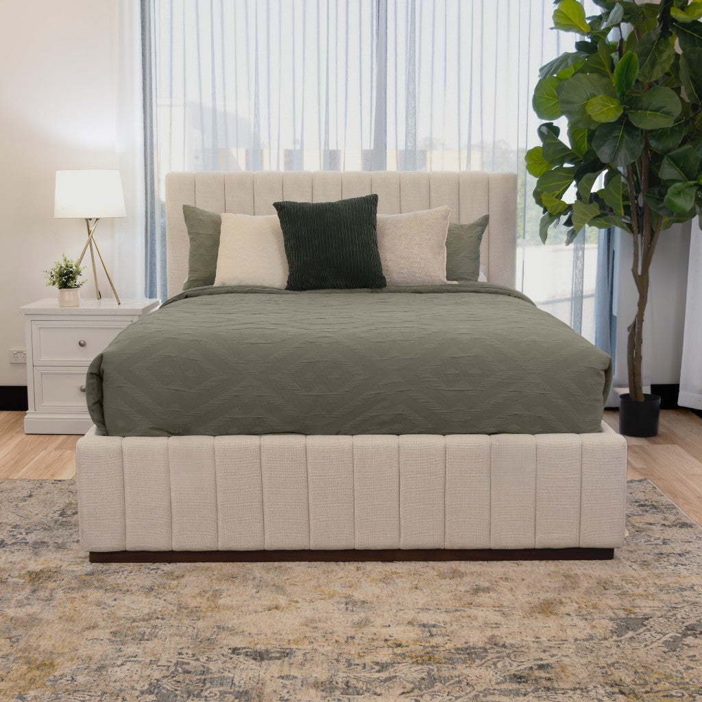 Lincoln Fabric Bed with Gas Lift Storage