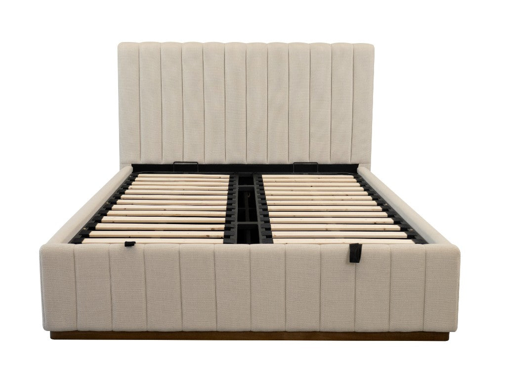 Lincoln Fabric Bed with Gas Lift Storage