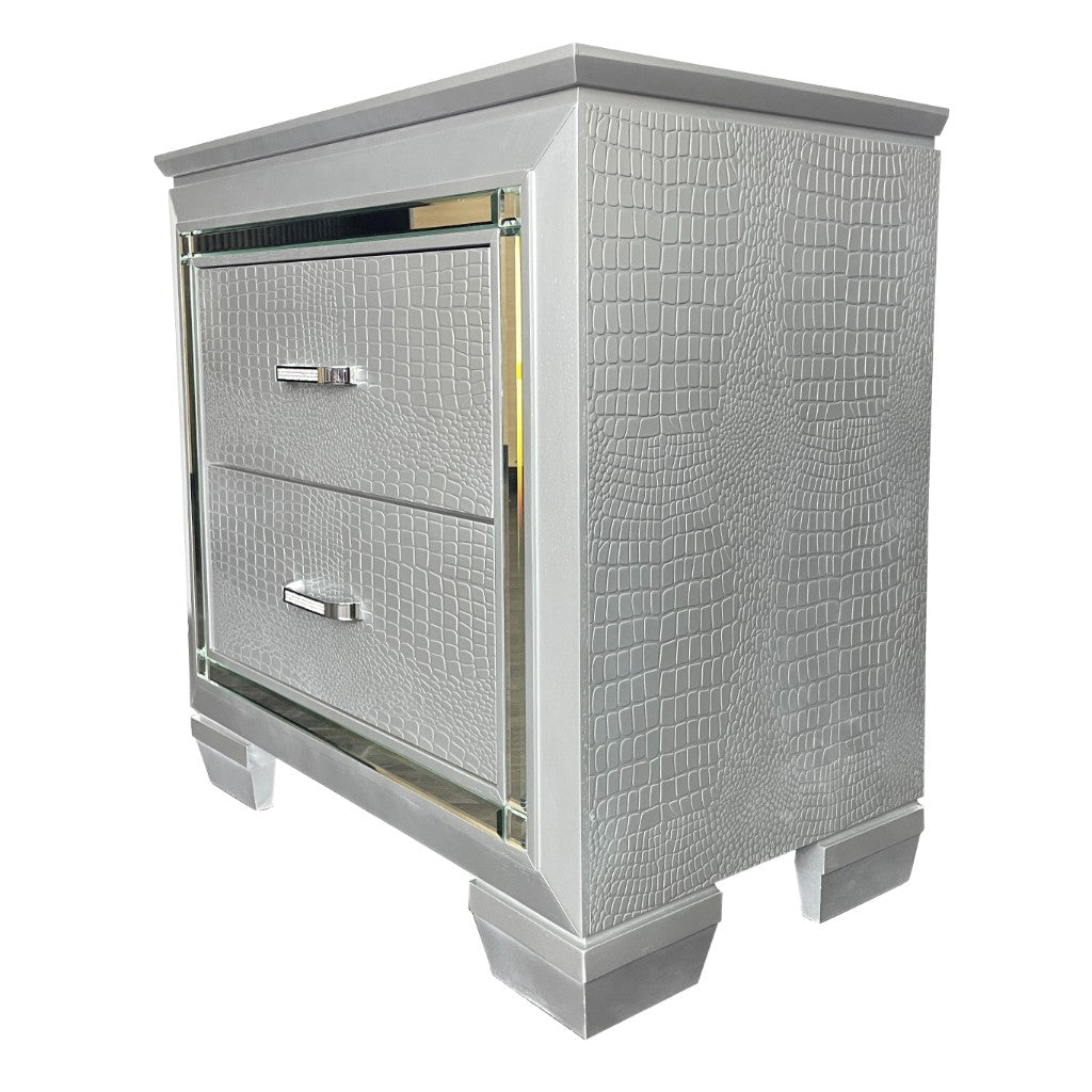 Veronica Bedside Table 2 Drawer