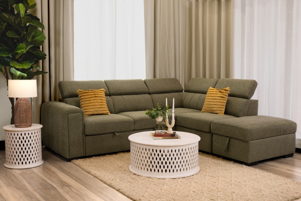 Odelia Fabric Sofa, 5 Seater Storage
