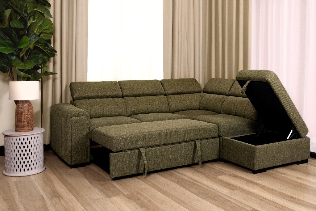 Odelia Fabric Sofa, 5 Seater Storage